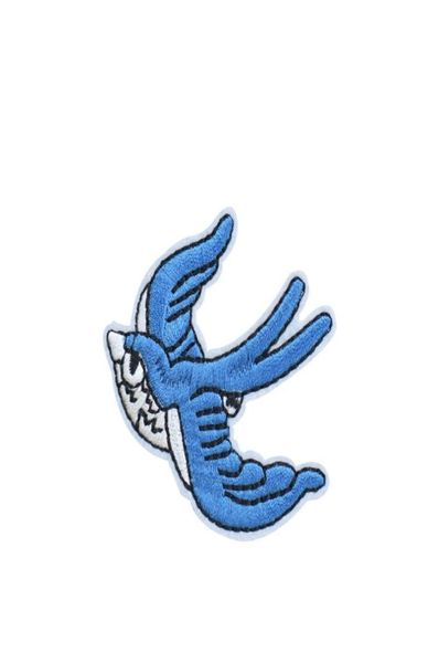 

10 pcs swallow embroidered patches for clothing iron on transfer applique patch for dress bags diy sew on embroidery badge6525532, Black