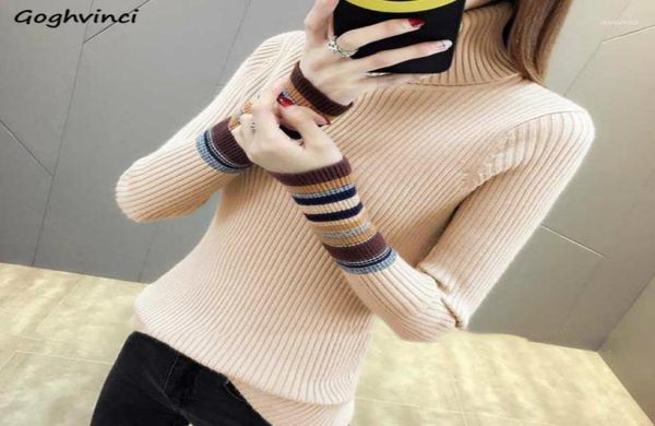 

women039s sweaters turtleneck sweater women patchwork casual slim ribbed simple womens winter basic allmatch knitter warm kore2850386, White;black