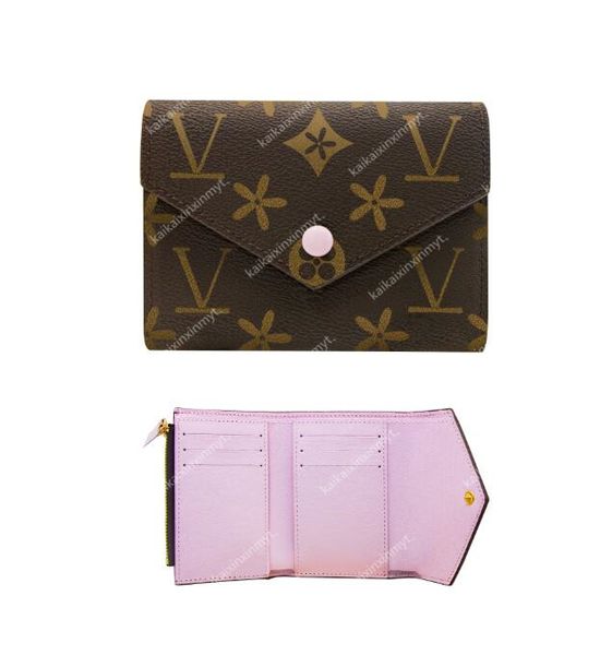 

m41938 brown flower rosalie victorine wallets card holders womens coin purse man leather luxury designer embossed purses key pouch cardholde, Red;black