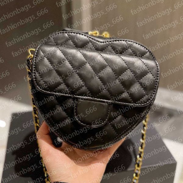 

designer handbags heart-shaped square fat chain bag real leather women's handbag large-capacity heart shoulder bags quilted messenger b