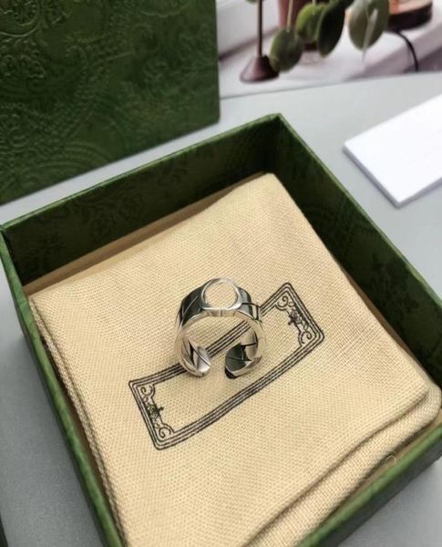 

luxury designer silver plated ring have stamps vintage letter finger rings for men women lady party lovers gift engagement jewelry6142807