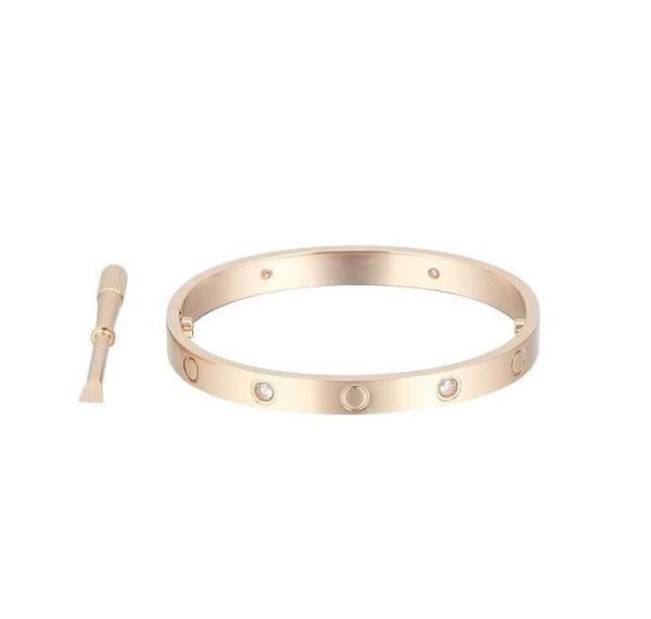 

love screw bracelet designer bracelets luxury jewelry women bangle classic titanium steel alloy goldplated craft colors goldsilv9943401, Black