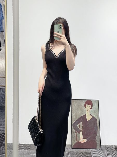 

new maje open back strap dress long slim fit dressss, Black;gray