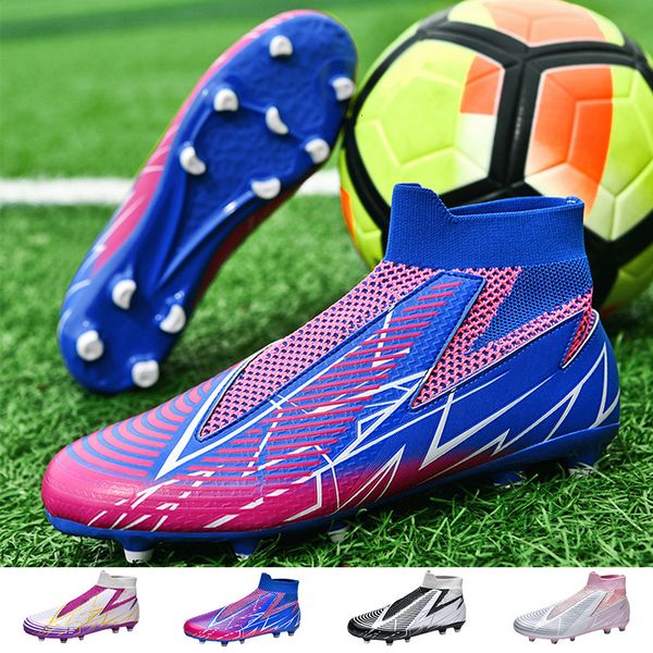 

dress shoes football boots men breathable soccer shoes man indoor outdoor sports children's football shoes long spikes training shoes b, Black
