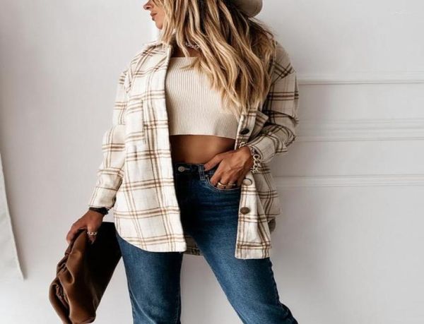 

women039s blouses 2023 spring autumn shirts women plaid basic leisure oversize korean daily hrajuku streetwear allmatch trendy7908558, White