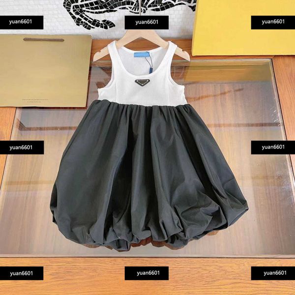 

luxury kids clothing girl skirt baby summer dress new product vest flower bud design dress complete labels size 100-150 cm mar01, Red;yellow