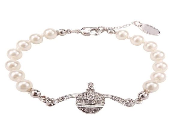 

charm bracelets saturn layer pearl queen vivi bracelet with logo lobster clasp designer luxury bangles cjeweler bijoux for mens wo3494050, Golden;silver