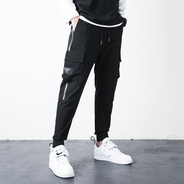 

mens cargo pants sweatpants mens joggers casual trousers fashion pencil pants hip hop streetwear black pants240v