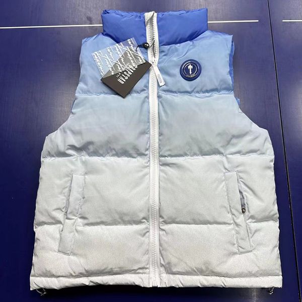 

trapstar new mens jacket vest vest womens puffer vest europe and america standing collar vest sleeveless winter couple vest, Black;white
