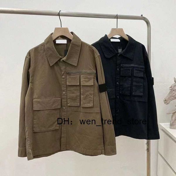 

women's outerwear designer badges zipper shirt jacket loose style spring autumn mens oxford breathable portable high street stones isla, Black;brown