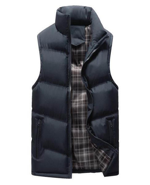 

mens vest outerwear lightweight outdoor casual quilted puffer vest coat winter sleevelss jacket warm vest for men5176708, Black;white