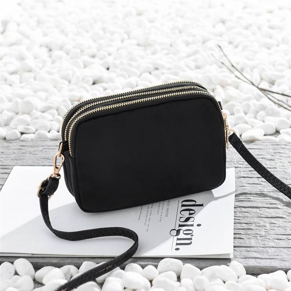 

brand designer handbags shoulder bags phone wallet coin purse 3 zippers crossbody cross body waterproof nylon clutch bag phone bag251e