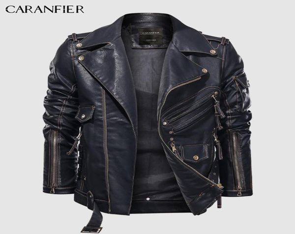 

men clothing vintage mens jackets coats motorcycle biker faux leather jacket men classic highquality handmade jackets39812018376744, Black