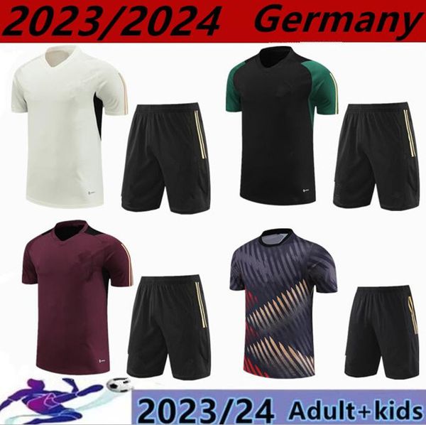 

22 23 germany tracksuit soccer jerseys kroos gnabry werner reus muller gotze football shirt 22/23 germany training suit men kit sportswear s, Black
