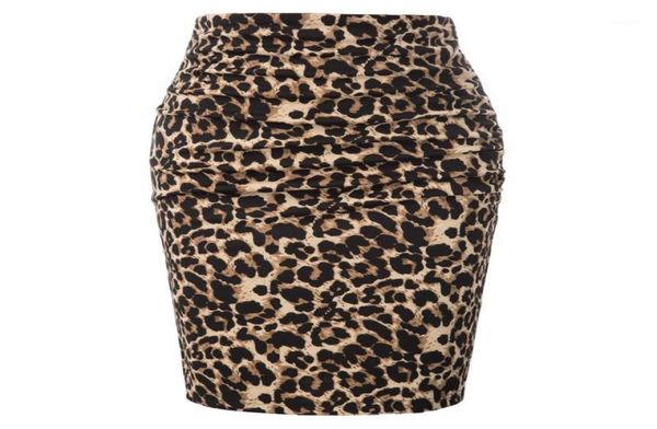 

skirts women leopard pattern pencil skirt ladies ruched front vintage hipswrapped bodycon offic lady midlength skirt19855044, Black