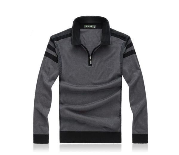 

whole2016 autumn men brand casual knitting pullover wool sweater men39s comfortable turndown collar business pull homme 55382578, White;black