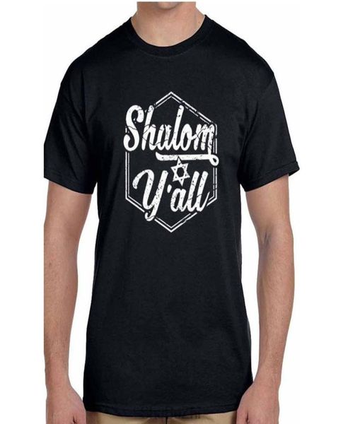 

men039s tshirts 4drop summer men tshirt shalom yall funny jewish israel christmas gift mens casual t shirt cotton cool tshirt1151361, White;black
