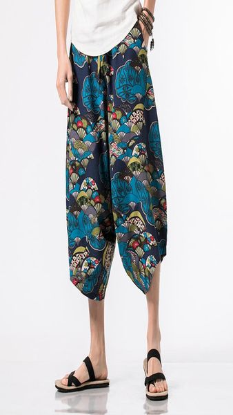 

batik thai harem trousers boho festival hippy smock waist elephant yoga pants rayon drop crotch parachute pants for men1620230, Black