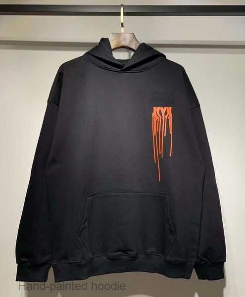 

personalized hand-painted logo hoodiedesigner mens hoodie womens letter street autumn and winter fashion sweatshirt loose jumper 03 3, Black