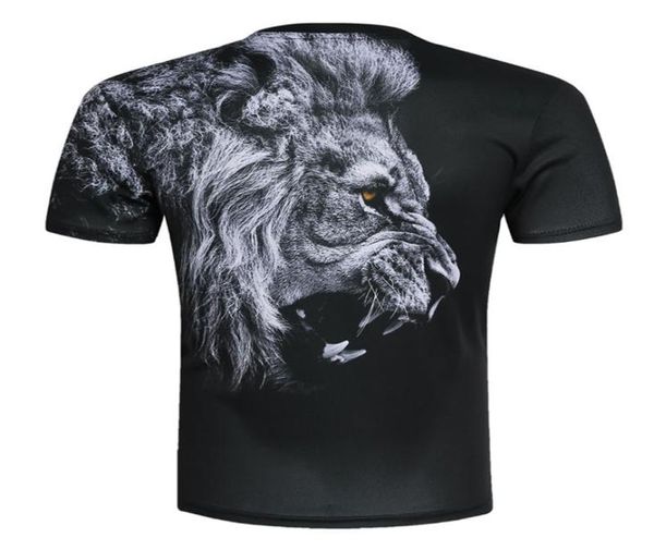 

new fashion men women tshirt 3d lion print designed stylish summer t shirt brand tees plus size m5xl4962011, White;black