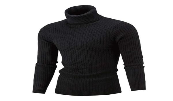 

winter men slim warm knit high neck pullover jumper sweater turtleneck 1177017563, White;black