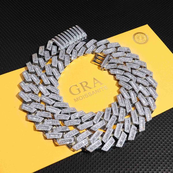 

europe and the united states popular 925 silver cuban chain 22mm light luxury niche design sense of cuban