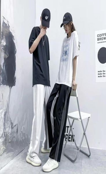 

pants three bar webbing legging wide leg guards sweatpants08166702, Black