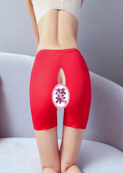 

zipper open crotch nightclub underwear fun clothing tight shorts transparent ultra thin women039s boxers panties5622569, Black;pink