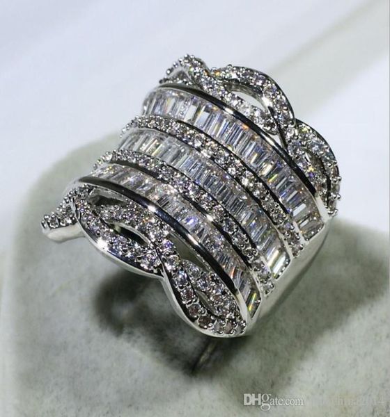 

luxury jewelry unique 925 sterling silver full stack 5a cubic zirconia cz diamond wide rings party women wedding band finger band 3248143