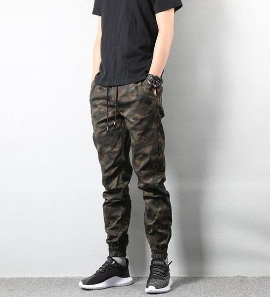 

autumn fashion men039s jogger camo pants camouflage cargo men army homme hip hop us size sxl1 men039s9494362, Black