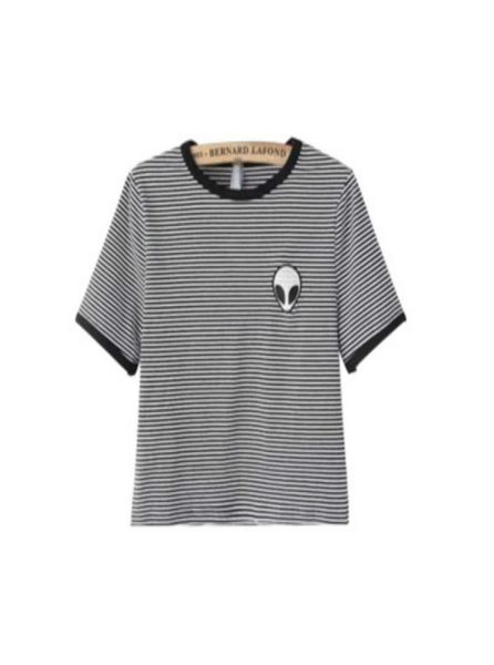 

women loose print short sleeve tee shirt casual crop alien female printing t shirt 9 colors fashion women039s clothing s2x9514863, White