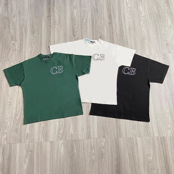 

2023ss embroidery t shirt men women 1 black white green t-shirt casual tee, Black;brown