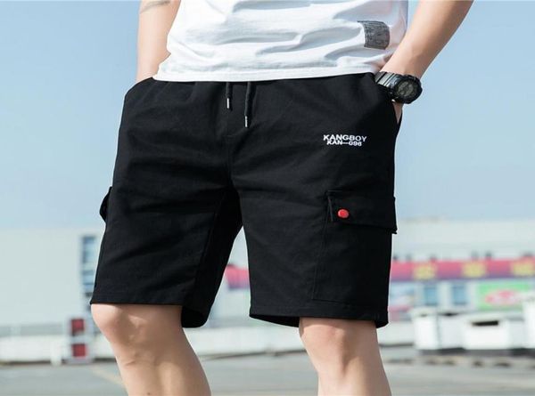 

2019 new japanese cargo men039s classic simple solid color multibag lightweight men039s pants casual summer men039s shor4298870, Black