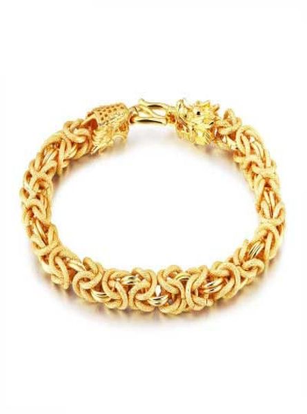 

dragon shape 18k gold plated bracelets for men length 215cm01983128, Black