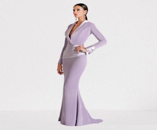 

party dresses prom 2022 luxury vneck long evening dress light purple elastic satin sheath shoulder floor length gowns with rufflp9178433, White;black