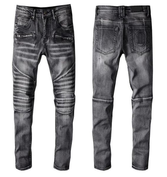 

trendy mens designer jeans fashion fit distressed ripped biker denim for men design jeans hip hop women jogger pants4843596, Blue