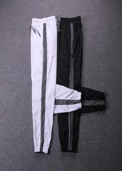 

reflective sweatpants men clothes 2021 couple style hip hop pant streetwear track pants elastic waist fashion joggers trousers wom9936389, Black