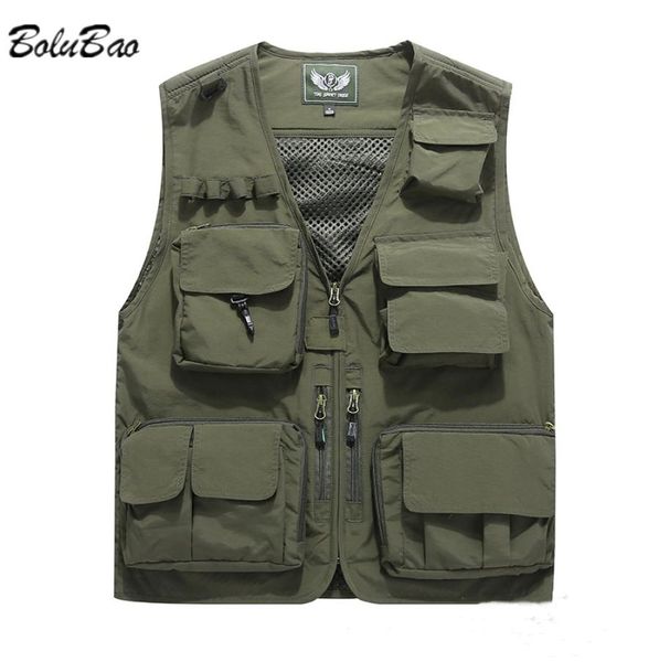 

bolubao men039s vest multipocket thin trend mesh breathable detachable waistcoat outdoor mountaineering fishing casual vest ma4507236, White;black