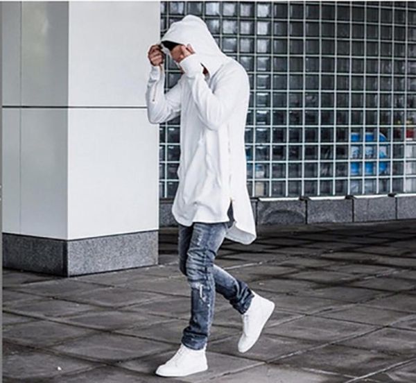 

2019 autumn fashion hoodies full sleeve kangaroo pocket side zippers streetwear hip hop pullover men sudaderas hombre5087959, Black