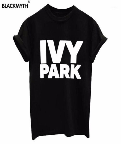 

whole women039s oneck ivy park letters print summer t shirt short sleeves white black slim tee shirt13498146