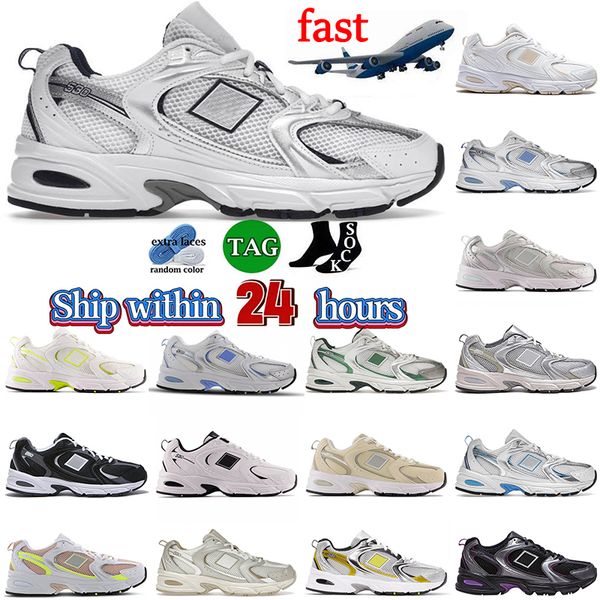 

2023 classic men women casual 530 running shoes designer breath b530 white silver navy beige aluminum white black silver cream platform og s