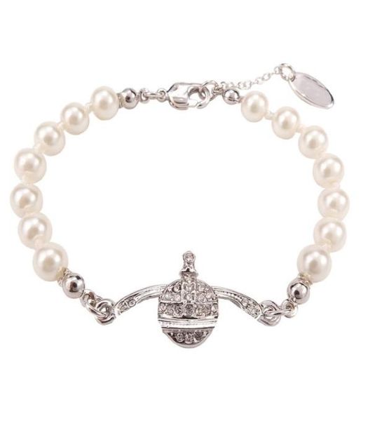 

charm bracelets saturn layer pearl queen vivi bracelet with logo lobster clasp designer luxury bangles cjeweler bijoux for mens wo6439470, Golden;silver