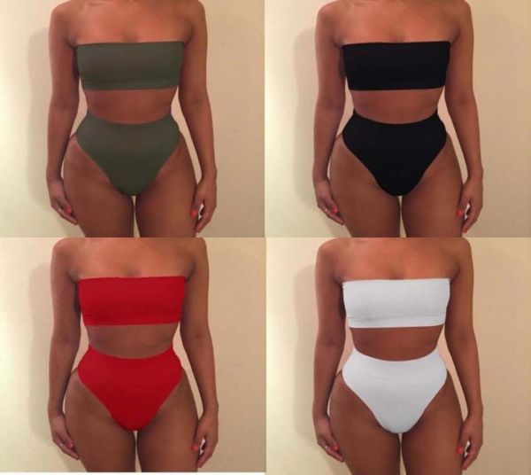 

piece 2020 bikini two solid split women039s swimsuit91687412126883, White;black