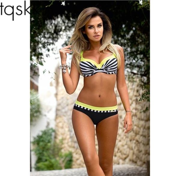 

tqskk new push up bikini set swimwear women swimsuit female summer bikinis solid beach swim wear bathing suits biquini t200506350765, White;black
