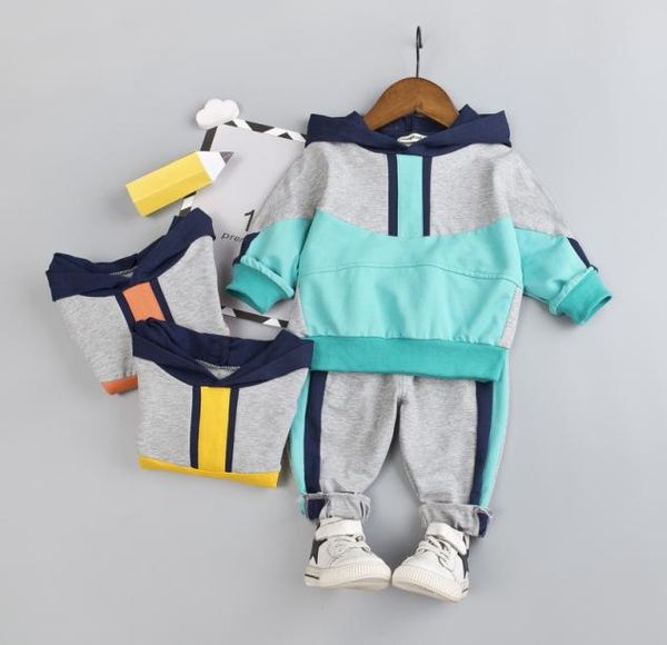 

toddler boy designer clothes infant tracksuits baby boys girl hooded casua patchwork kids t shirt pants 2pcssets toddler sports t3556681, White