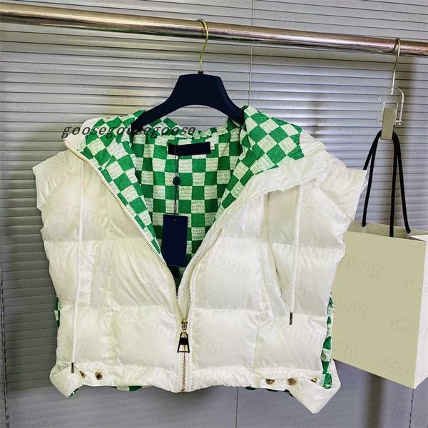 

women short down jacket autumn winter vest coat womens sleeveless down jackets designer fashion hooded coats, Black