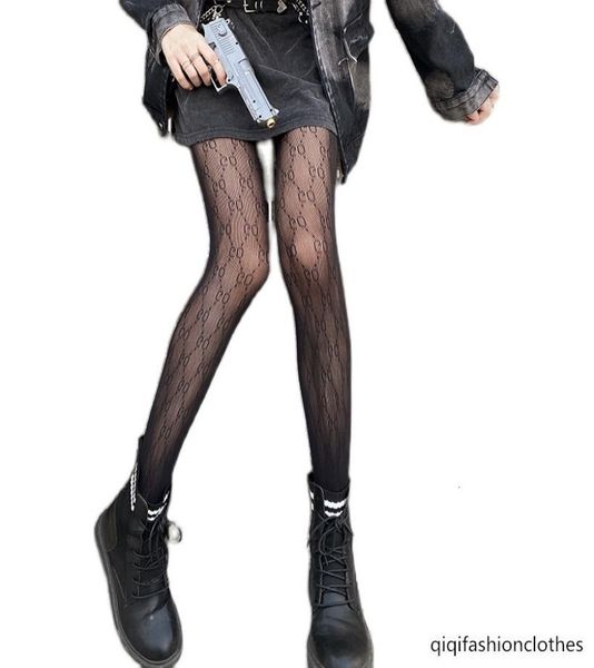 

letter silk stockings red ins fashionable black lace pantyhose spring and autumn thin women039s long tube net socks tights1718424, White;black