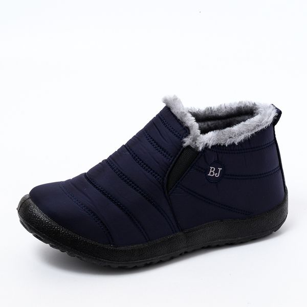 

boots women boots winter shoes women ankle botas mujer waterpoorf snow boots female slip on flat casual shoes plush boots plus size 230821, Black