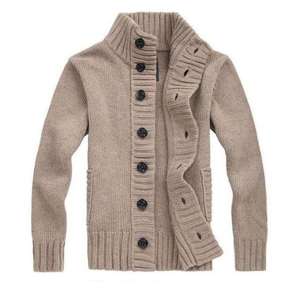 

men039s knit cardigan sweater thick sweater coat korean slim line casual jacket3104731, Black