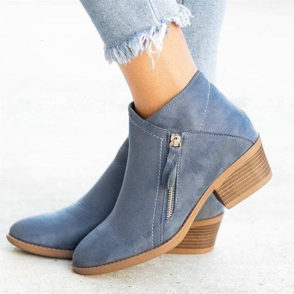 

boots women ankle boots autumn low heels leopard boots platform ladies khaki pumps boots shoes winter 230821, Black